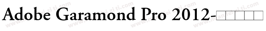 Adobe Garamond Pro 2012字体转换